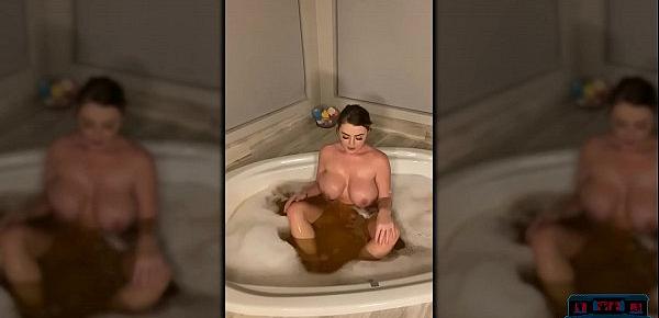  Huge boobs British MILF Sophie Dee masturbates at home